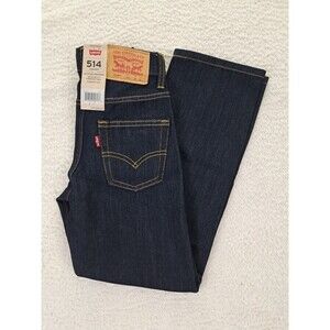 Levis 514 Straight Leg Jeans Boys Size 8 Reg 24x22 Black New With Tags